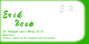 erik wesp business card